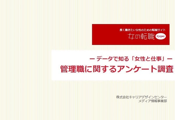 【女の転職type】管理職に関するアンケート調査レポート 【女の転職type】管理職に関するアンケート調査レポート